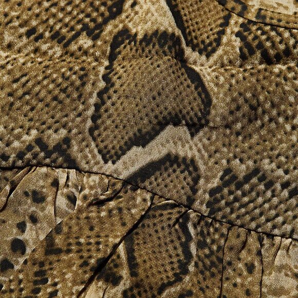 Isabel Marant Etoile Java Python Print Mini Dress A-Line Ruffled S New 222967 - Picture 11 of 11